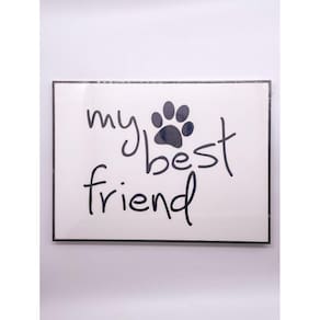 Quadro Decorativo Pet 29x39x1,8cm Emoldurado - My Best Friends!