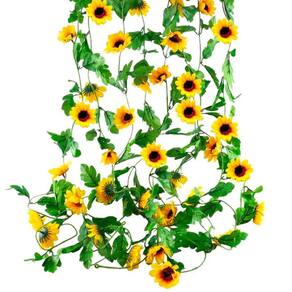 Arco De Girassol Flor Artificial 2,5M Para Decoração E Festa