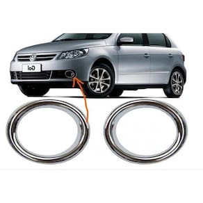 Par Aro Aplique Cromado Farol Milha Gol G5 Voyage Saveiro