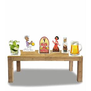 Kit Display De Mesa Festa Boteco 6 Totem 22Cm