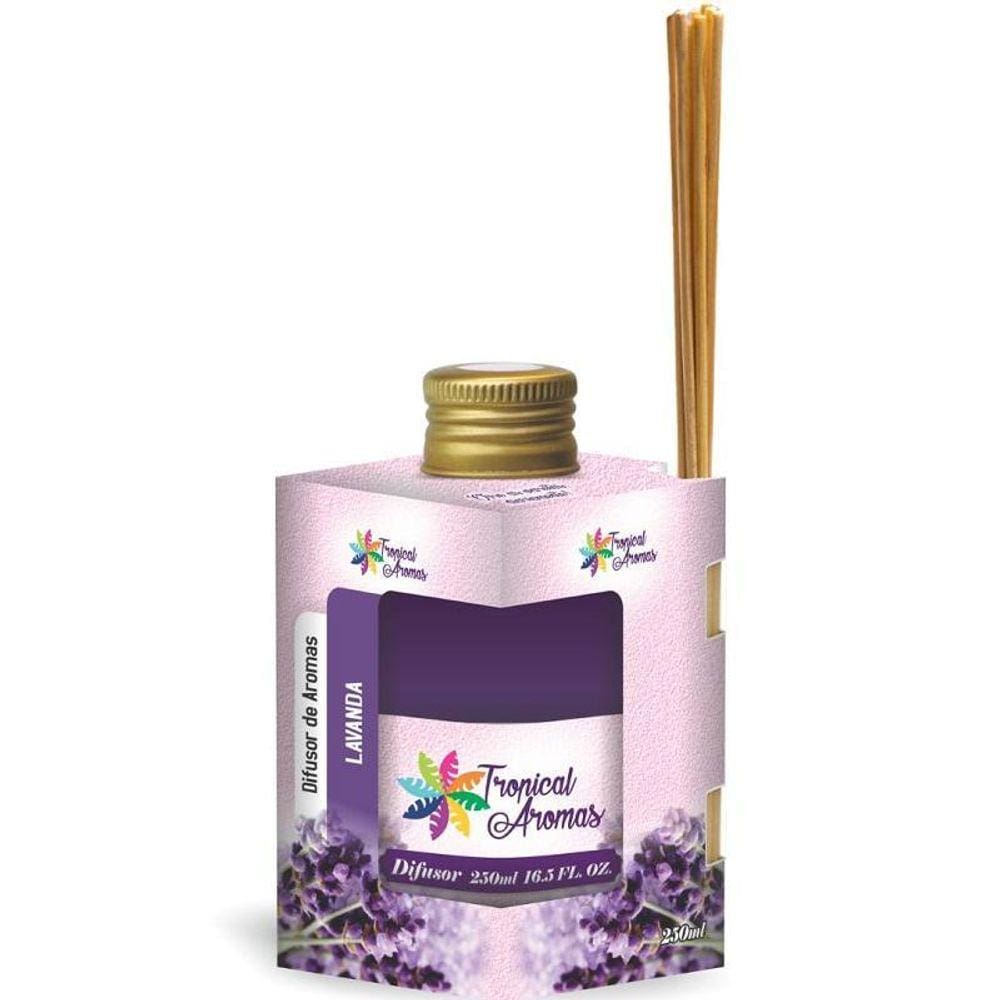 Aromatizador Difusor De Ambiente 250Ml Lavanda Com Palitos
