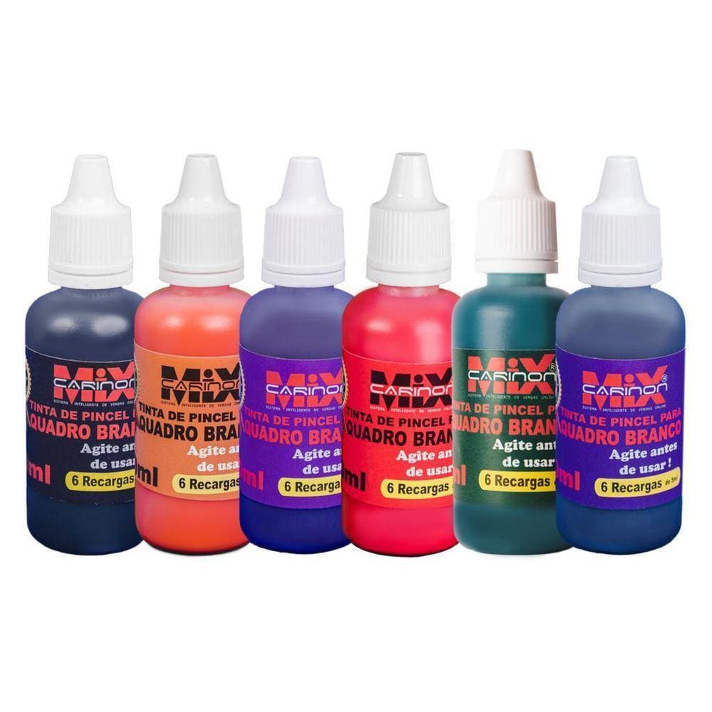 Kit 3Un Tinta De Pincel Para Quadro Branco 30Ml -Não Mancha