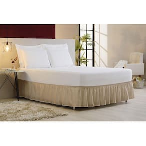 Saia Para Cama Box Queen Size Elástico Ajustável - Avelã