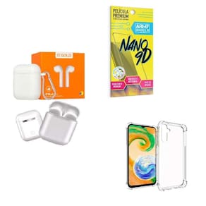 Kit Fone Sem Fio + Capinha Samsung A14 + Película 9D