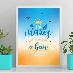 Quadro Há Mares Que Vem Para O Bem 33X24Cm