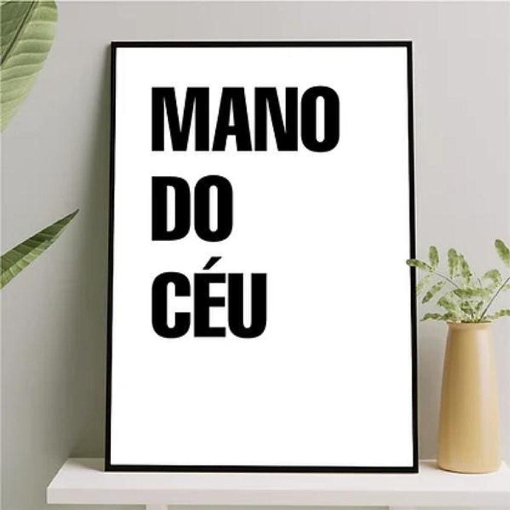 Quadro Decorativo Mano Do Céu 24X18Cm - Com Vidro