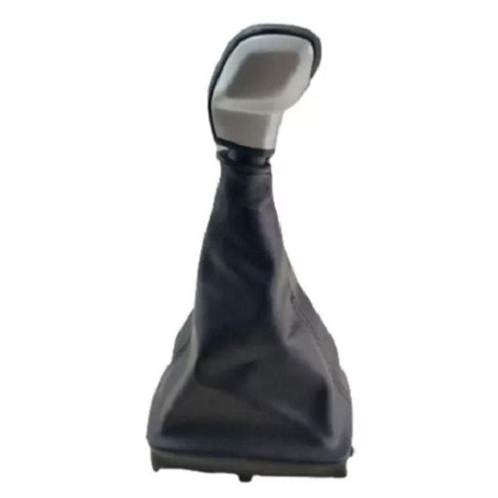 Coifa + Manopla Bola Prata Cambio Peugeot 206 207 Napa Preta