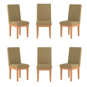 Kit 6 Cadeiras Estofadas Reforçadas Para Mesa De Jantar