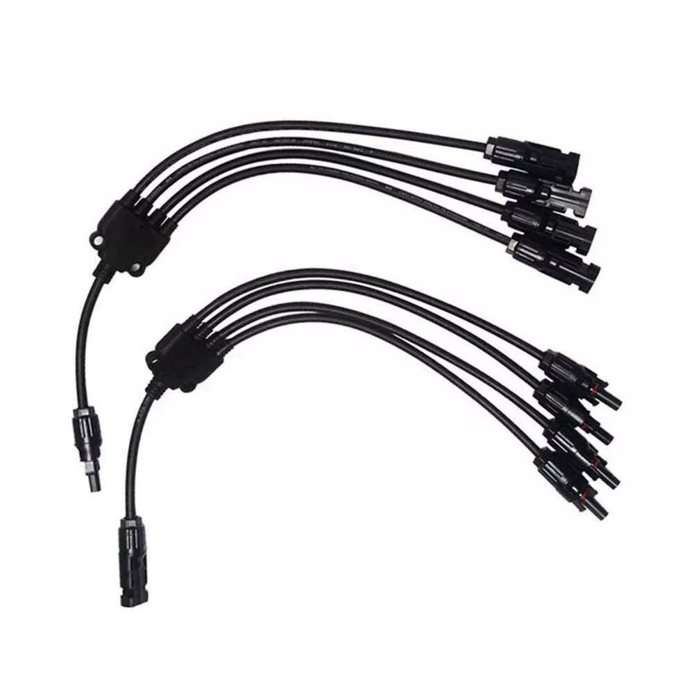 Conector Mc4 Cabo Tipo Y 4 Vias 4X1 Painel Energia Solar