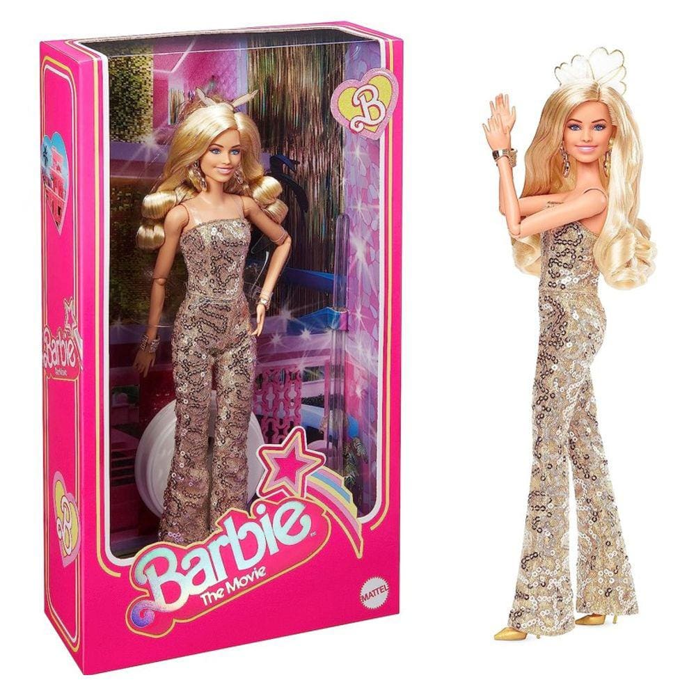 Boneca Filme Barbie Terno De Moda Rosa Acessórios Hpl76 + Nf