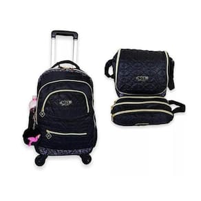 Mochila Escolar Juvenil Rodinhas 360 Graus C Chaveiro Mc4001