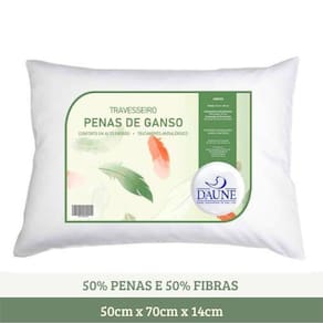 Travesseiro Daune 50% Penas 50% Fibras Silicone