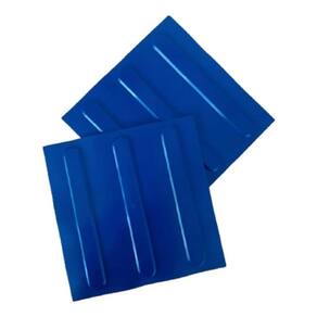 Kit 16 Pçs Piso Tátil Pvc 25X25 Direcional Azul