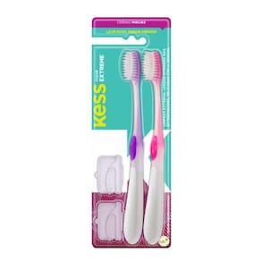 Escova Dental Clear Extreme Kess Belliz Rosa E Roxo C/2