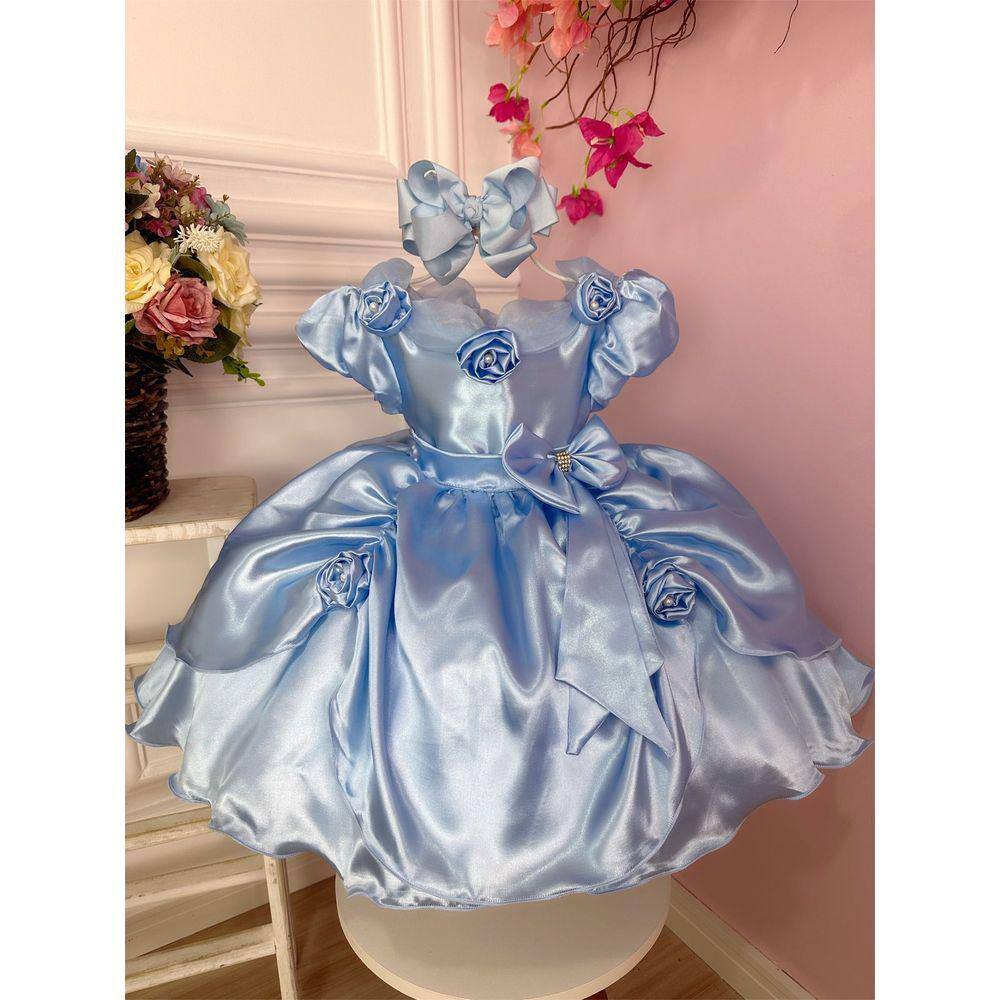 Vestido Infantil Cinderela (curto)