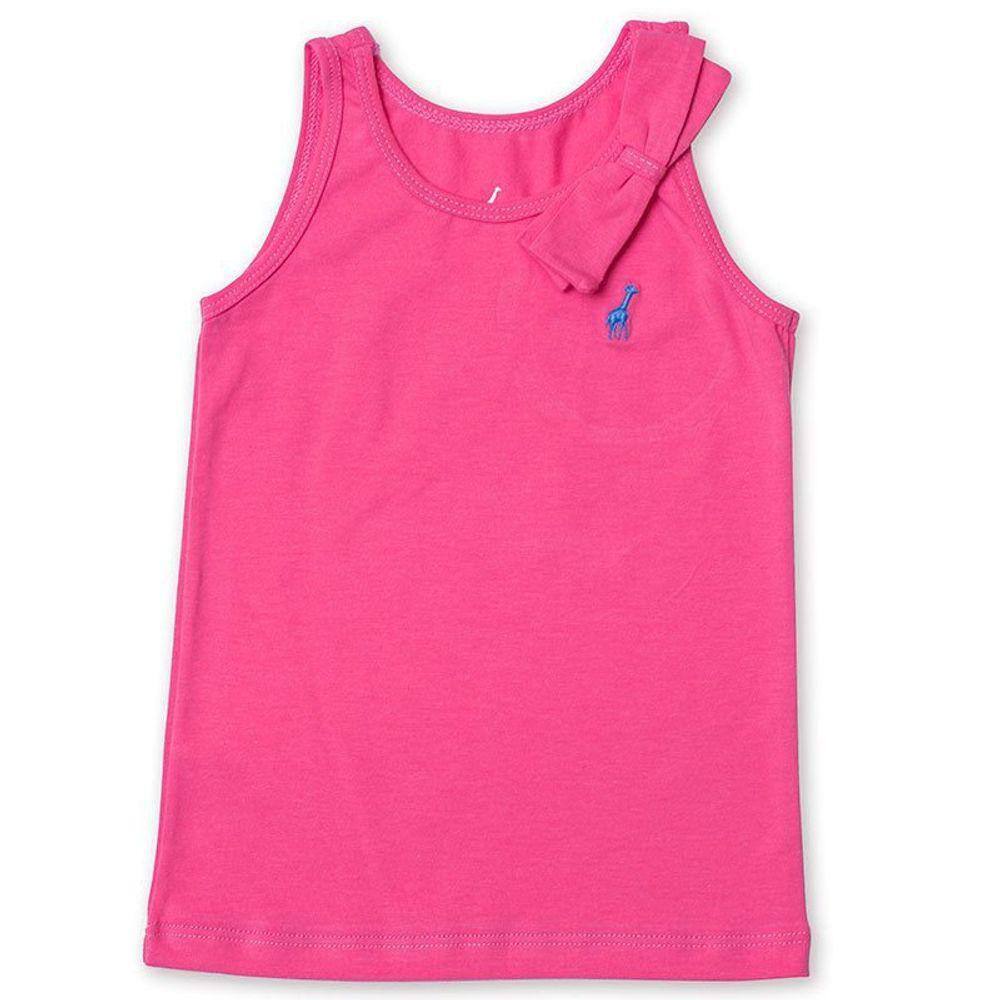 Regata Infantil com Laço Rosa Toffee - Nº04