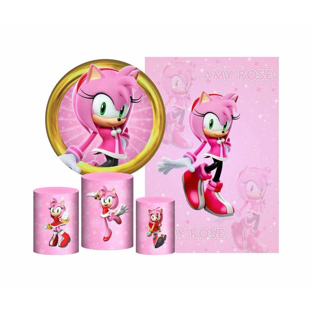 Boneca De Pelúcia Amy Rose Da Turma Do Sonic 35 Cm