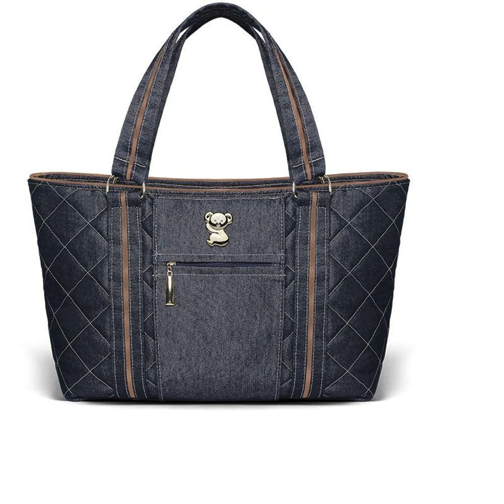 Mala Maternidade Toledo Jeans Mooca Cor Azul Marinho