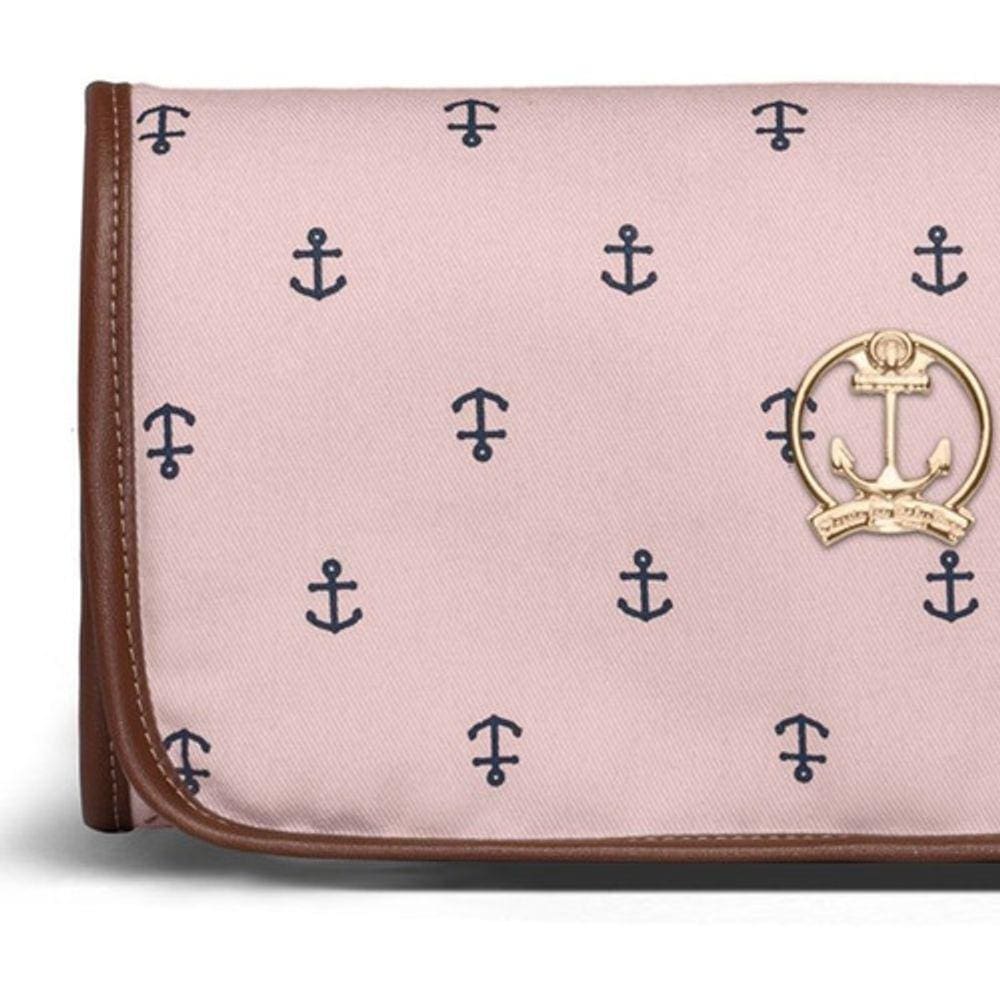 Trocador Portátil Navy Sarja Classic For Bags Cor Rosa