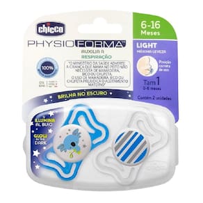 Kit 2 Chupetas Physio Light 6 A 16M Coala Azul Chicco