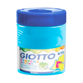 Tempera Guache Giotto Pote escolar Grande Azul celeste 250ml