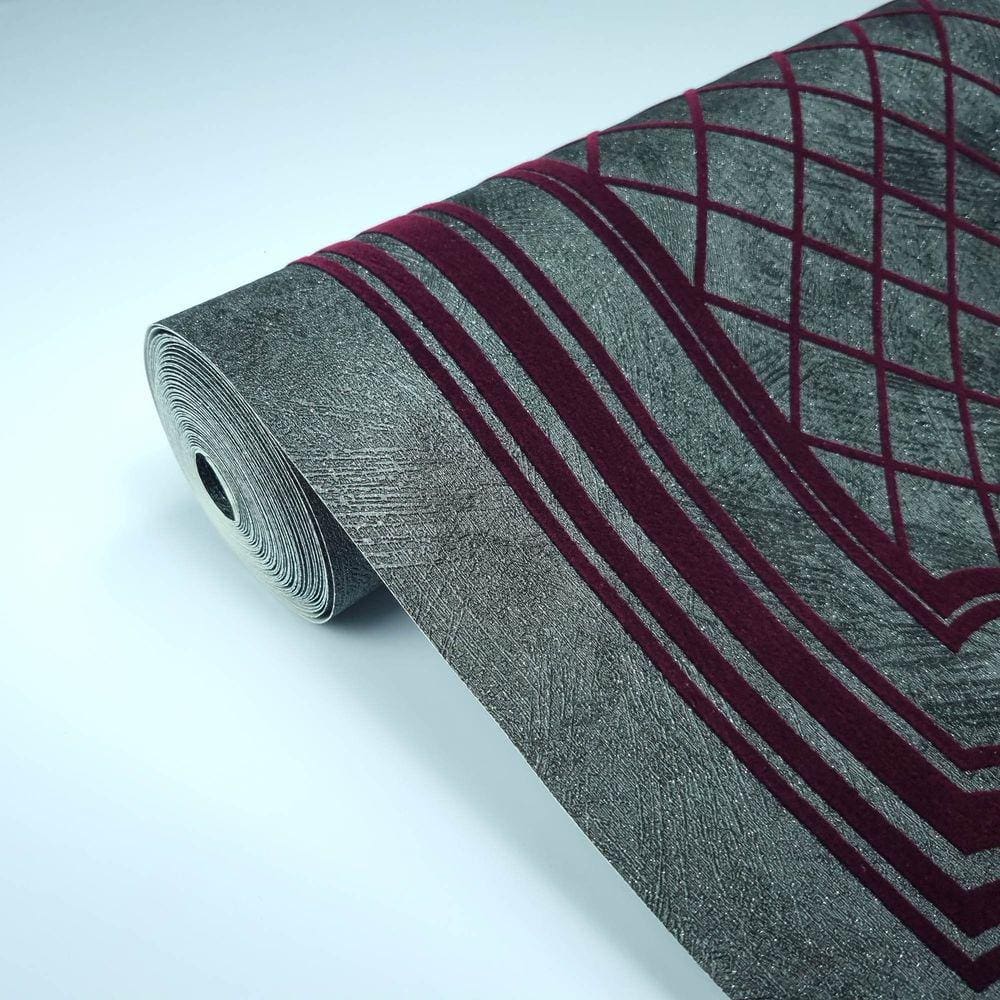 Papel de Parede Aveludado Moldura DK-0106 - 0,53X10m ( ± 3%)