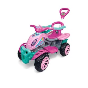 Carrinho de passeio com empurrador Lady Star Lilás e Rosa Maral