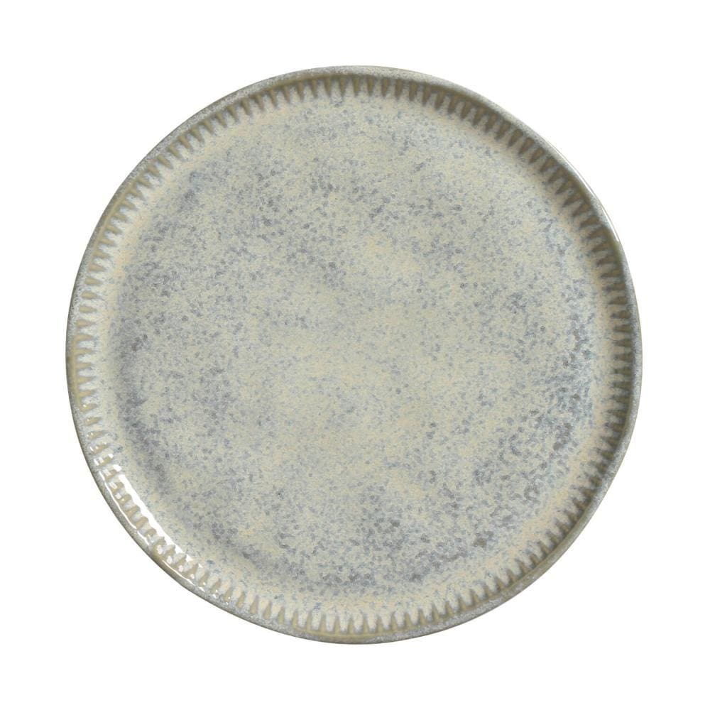 Conjunto c/ 6 Pratos de Sobremesa Linhas Green Granite Ø 21,5cm