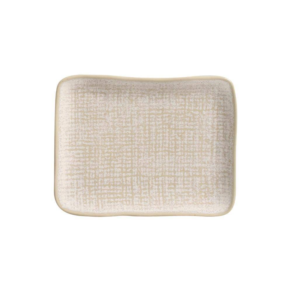 Conjunto c/ 4 Travessas Retangular Pequena Juta Latte 18x14cm