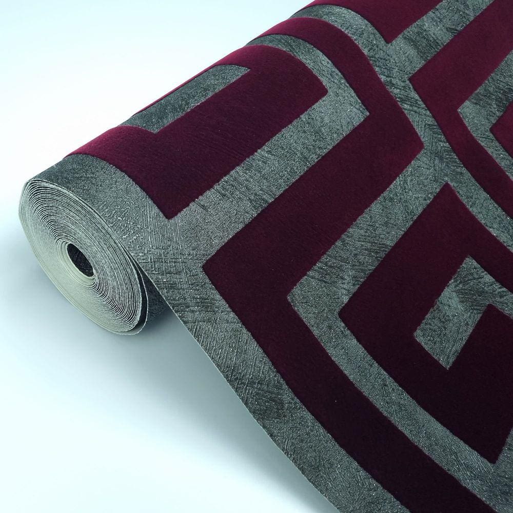 Papel de Parede Aveludado Geométrico DK-0111 - 0,53X10m ( ± 3%)