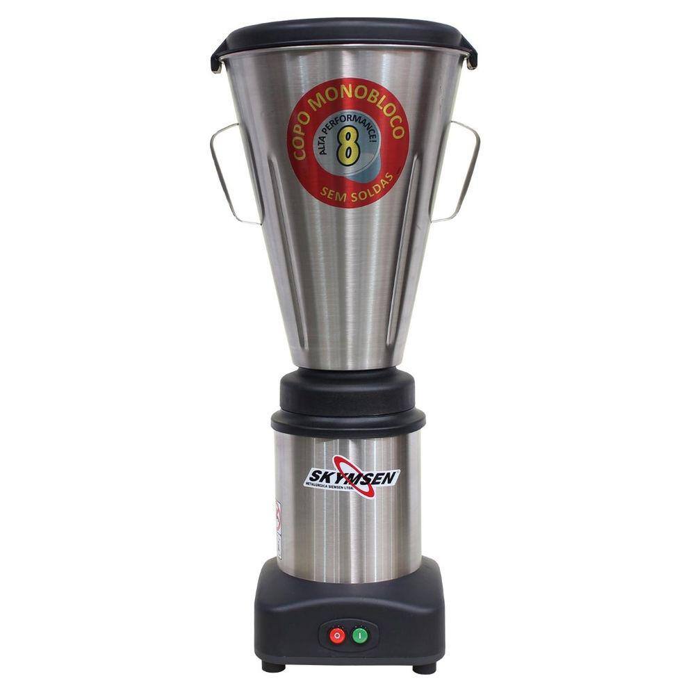 Liquidificador Comercial Baixa Rotação 8 Litros em Aço Inox Bivolt Skymsen
