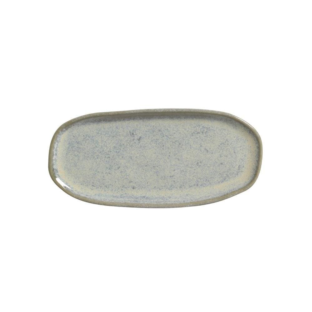 Conjunto c/ 4 Travessas Oval Rasa Pequena Orgânico Green Granite 23x11cm