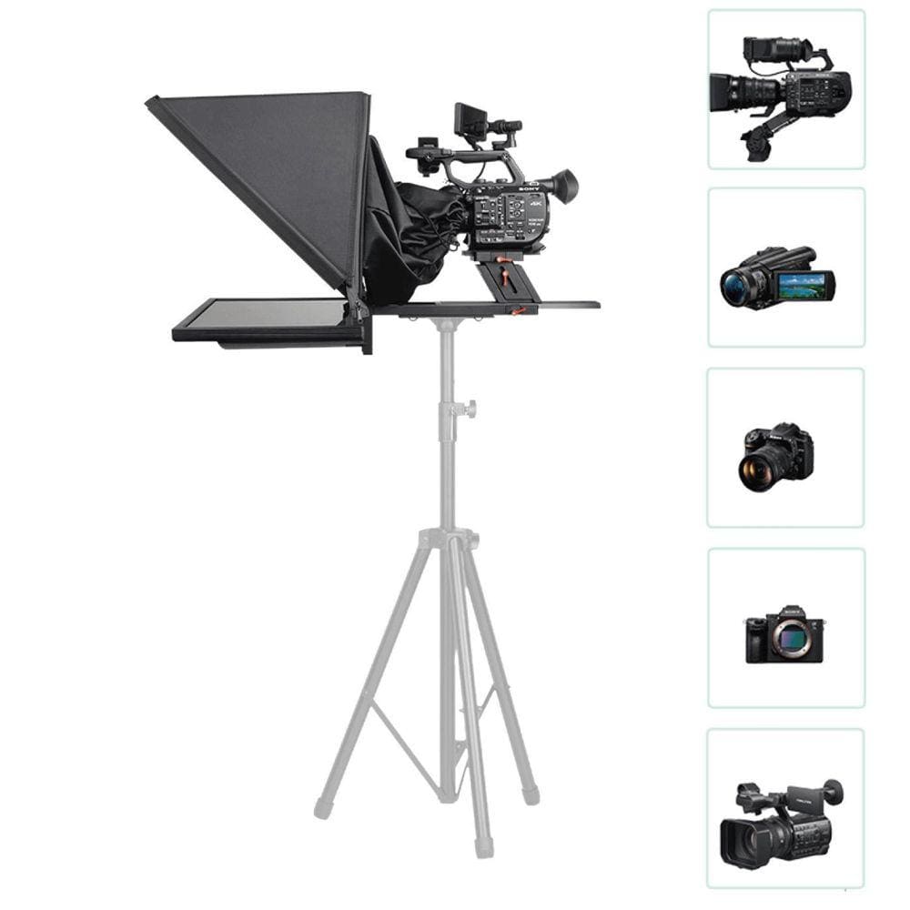 Teleprompter Broadcast Desview 15 Profissional Com Espelho Óptico Hd