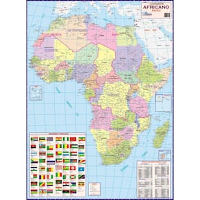 Mapa Africa Africano Continente Geografico Politico Escolar