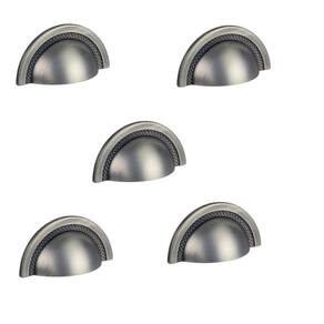 Kit 5 Puxador Shell Zen Niquel Velho Envelhecido 64 Mm Zp4318.889