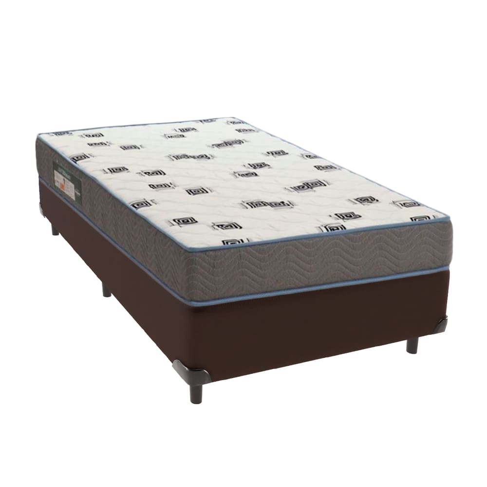 Cama Box Solteiro Ortobom D33 Light Marrom