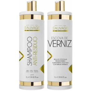 Escova Progressiva + Shampoo Antirresíduo Sauvage Magnific