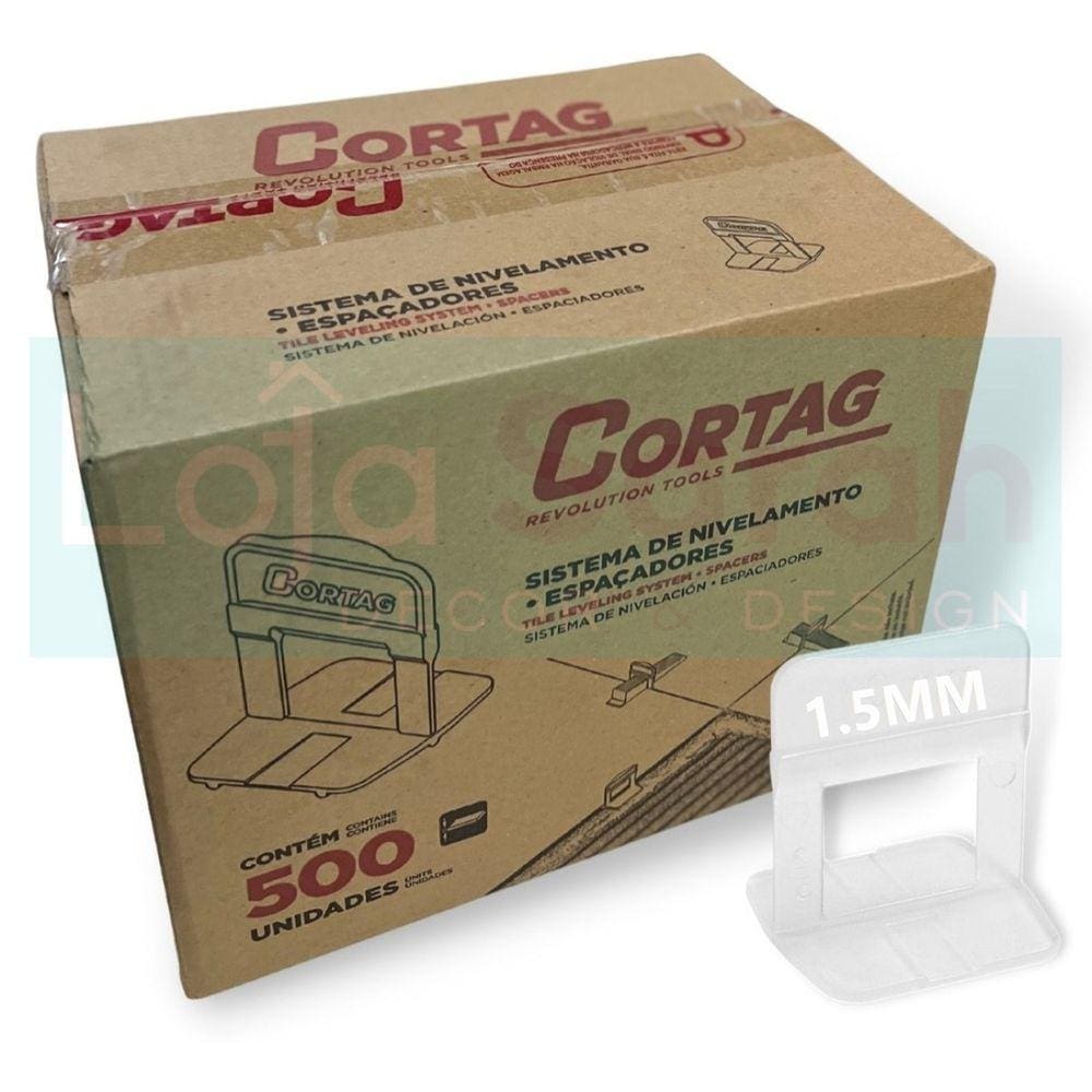 ESPAÇADOR NIVELADOR 1,5 mm SMART CAIXA C/500 PÇS PISO CORTAG