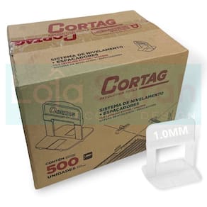 ESPAÇADOR NIVELADOR 1,0 mm SMART CAIXA C/500 PÇS PISO CORTAG