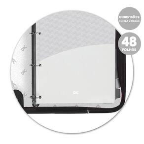 Fichário Universitário All Black/Preto 267X328Mm 48Fls Dac