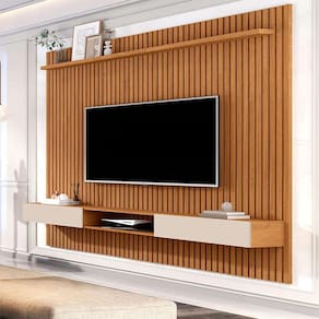painel para tv até 80 polegadas venus 2 pt nature e off white