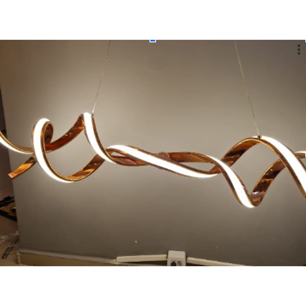 Pendente Moderno Rose Gold 100cm Led 45W 3500K Bivolt