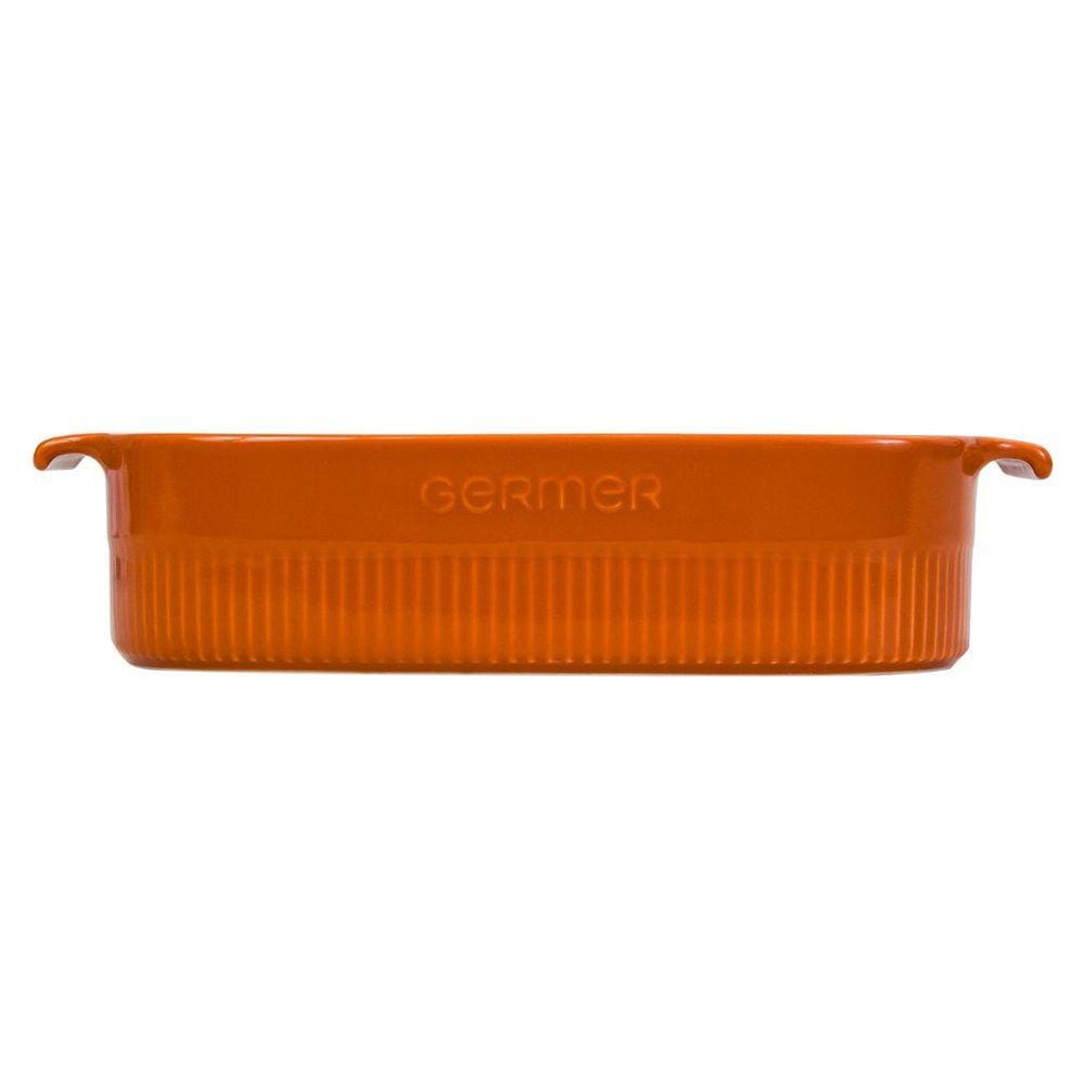 Travessa Refratária Retangular Laranja 28x17,5 cm Germer