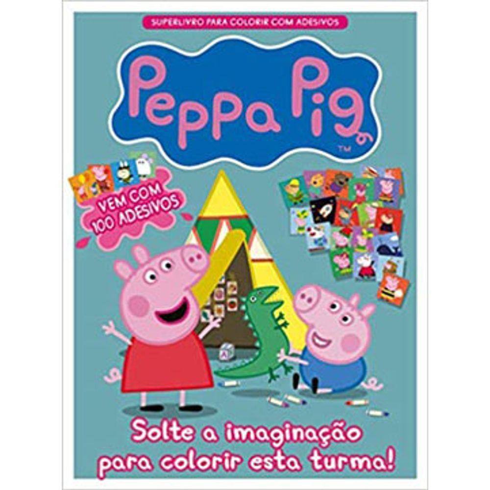 Adesivo de Parede para Colorir Peppa Pig