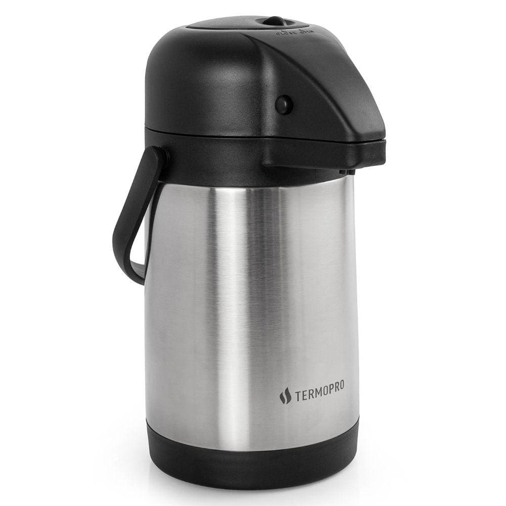 Garrafa Térmica de Pressão 1,9 Litros em Aço Inox Termopro
