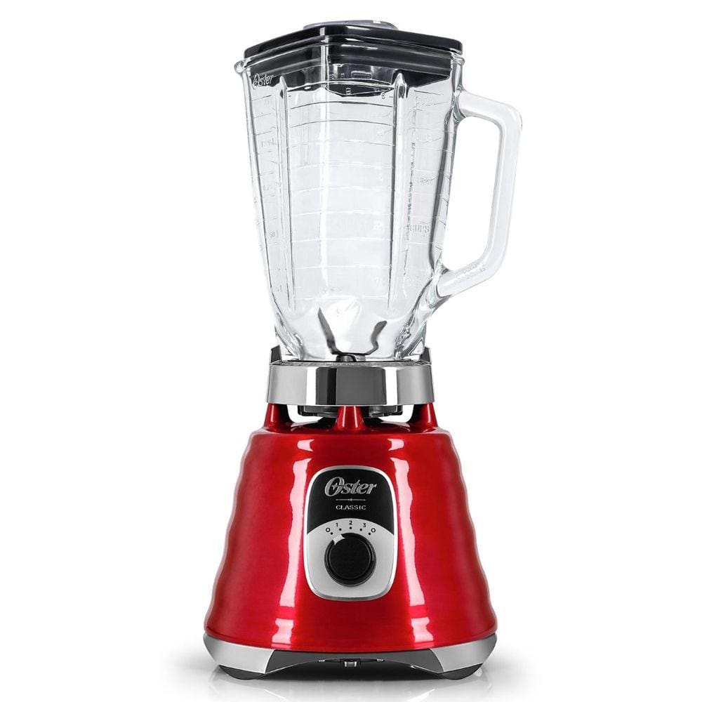 Liquidificador Osterizer Clássico Vermelho 1,25 Litros Jarra de Vidro 127v Oster
