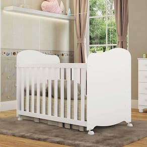 Berço Padrão Americano 100% MDF UliMóveis Peroba Branco Brilho
