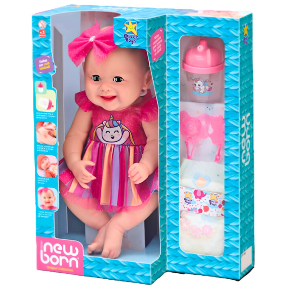 Diver New Born Unique Collection Vestido Arco íris Divertoys