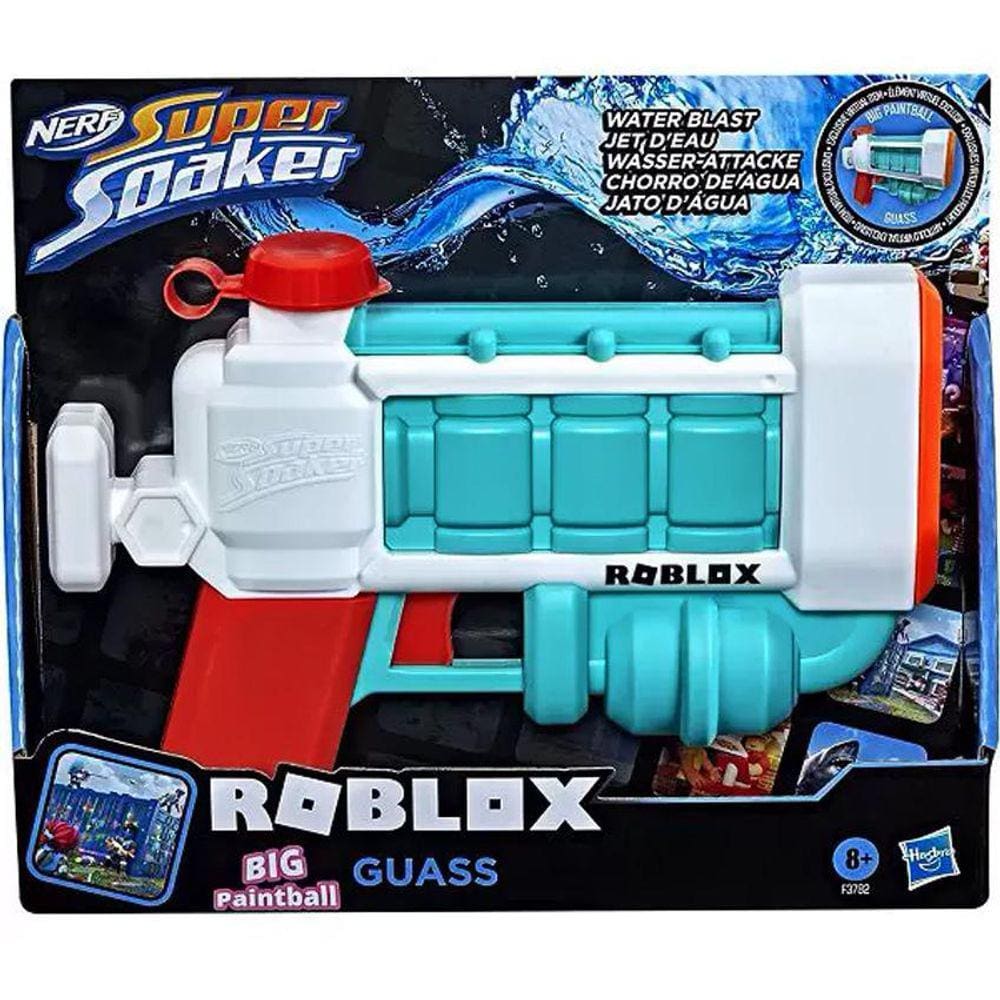 Lançador de Água Nerf Super Soaker Roblox Car Crush 2 Freeze Ray - R