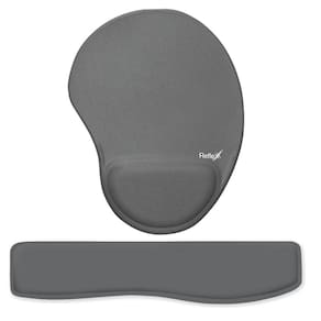 Kit Ergonômico Mouse Pad + Apoio De Pulso Para Teclado Cinza - Reflex